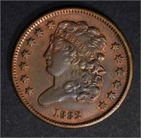 1832 HALF CENT, CH AU