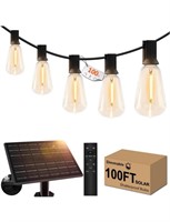 100ft Solar Outdoor String Lights with Remote -