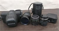 Olympus Camera w/Olympus & Vivitar Lenses,