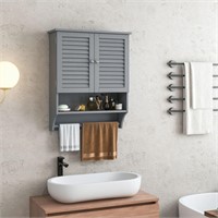 2-Doors Bathroom Wall-Mounted Medicine Cabinet