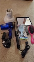 Blow dryers curling irons,
