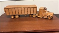 Wooden tractor-trailer replica