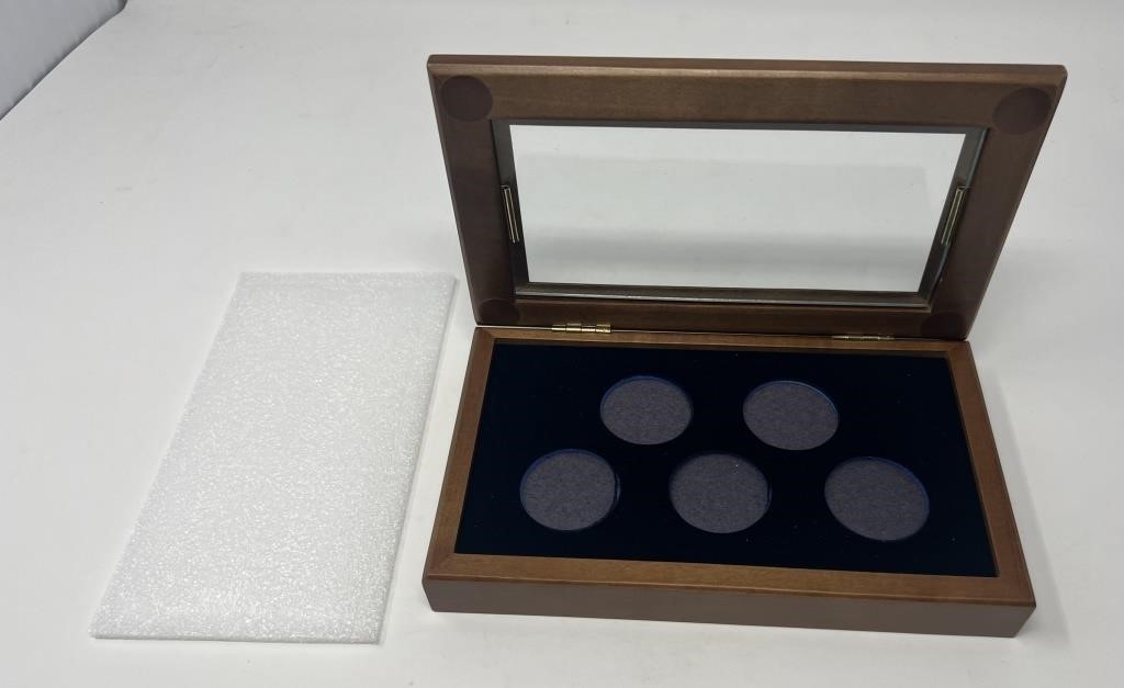 Silver Dollar Wooden Display Case