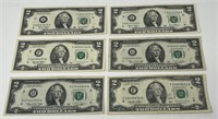 U.S. TWO Dollar Bill Collection