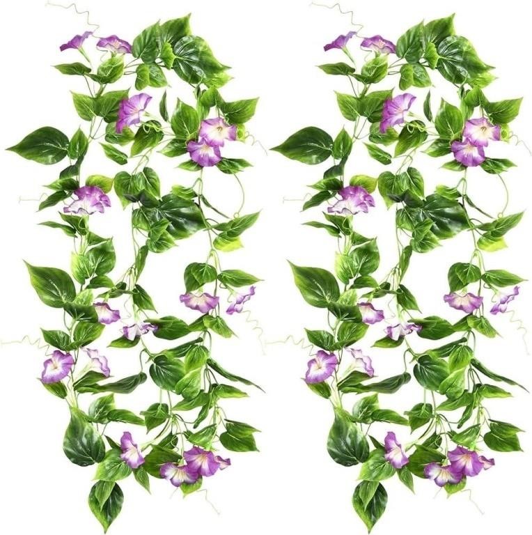 2PACK Artificial "Morning Glory" Flower Vines