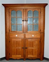 Outstanding Antique  Pine Corner Cabinet