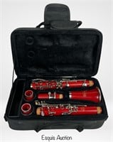 Lazarro Clarinet- Red with Silver Keys