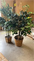 2 Attractive Faux Plants w/Pots