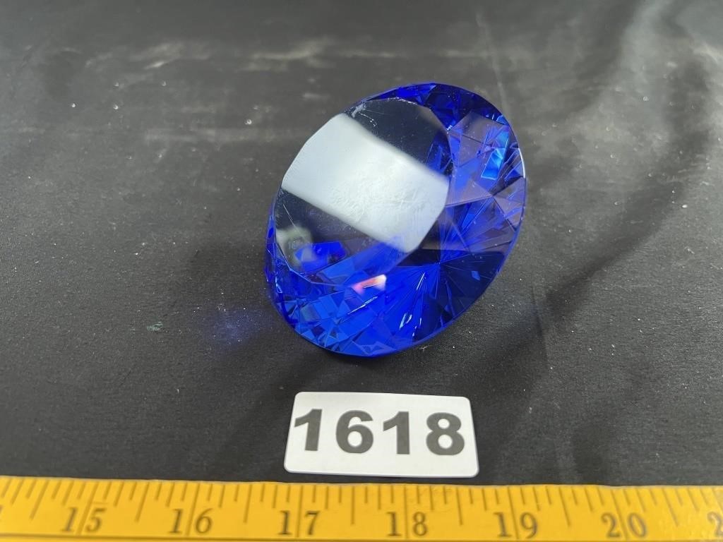 Blue Diamond Shaped Paperweight