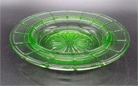 GREEN DEPRESSION GLASS BUTTER DISH BOTTOM