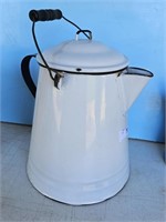 LARGE GRANITE COFFEE POT