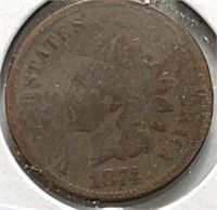 1874 Indian Head Cents