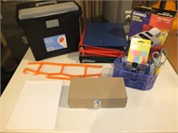 LOCKBOX, FILE BOX, BINDERS, OTHER OFFICE SUPPLIES