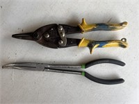 Pittsburgh bent nose pliers & Proto snips