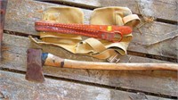 Axe, Tool Belt, Ext. Cord and Rope