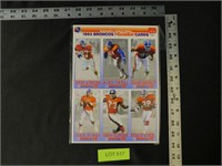 Mcdonalds 1993 NFL Cards Broncos Team Set