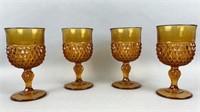 Set of Amber Tiara Goblets