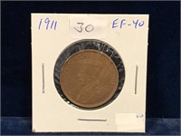 1911 Canadian Lg Penny EF40
