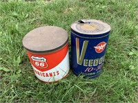 VEEDOL OIL & PHILLIPS 66 LUBRICANT CANS