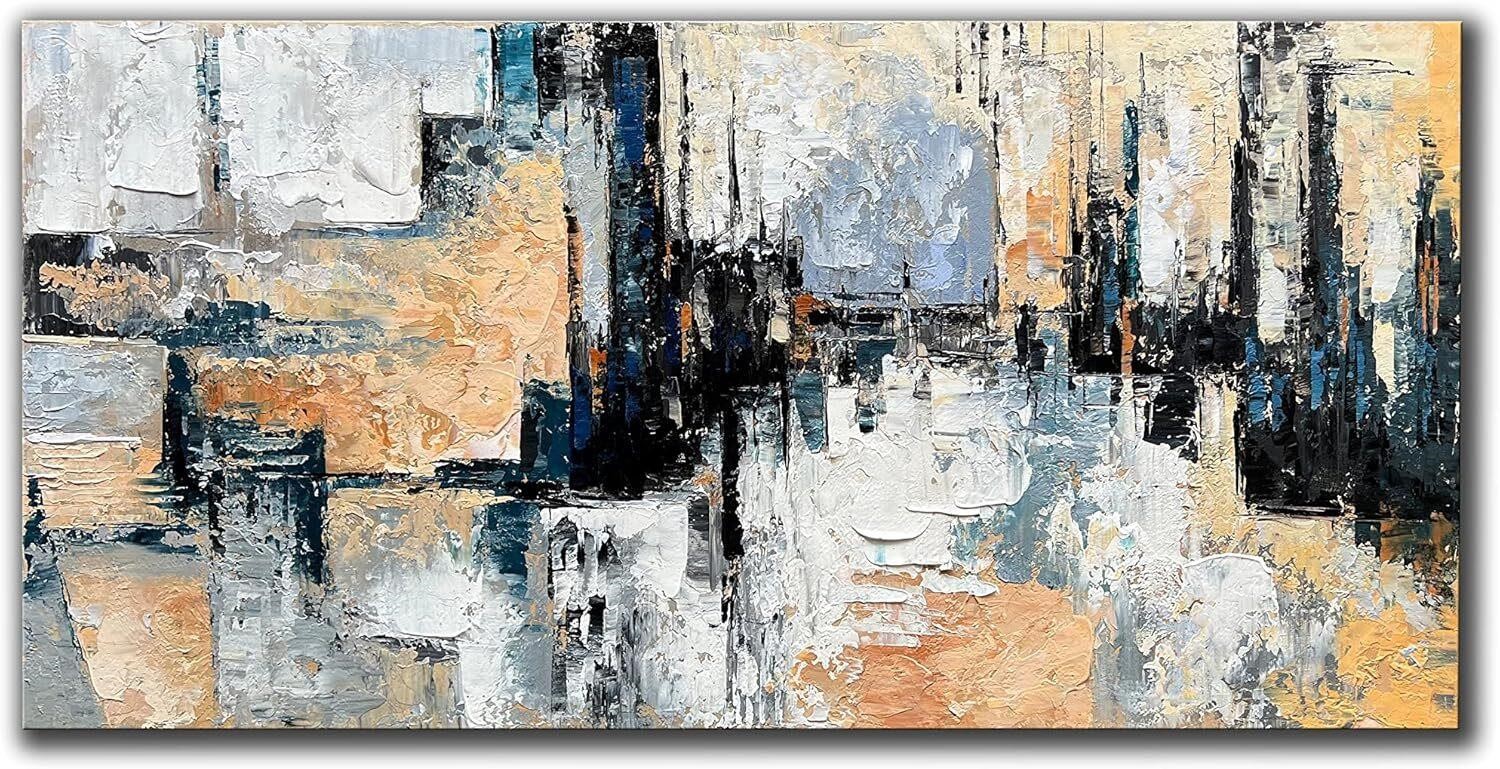 JELRINR Modern Abstract Oil Painting 24x48inch