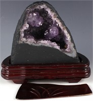 LARGE URUGUAYAN DREAM AMETHYST CATHEDRAL W MOUNT