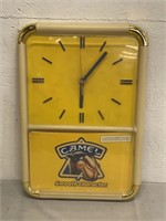 Camel Plastic Battery Powered Wall Clock 14"x19.5”