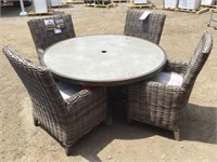 Sunbrella 5pc patio and table and chairs MSRP
