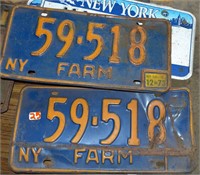 License Plates - NY Farm Matching set