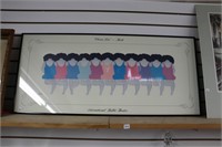 FRAMED "CHORUS LINE" PRINT BY BUZKIJ 40"X20"