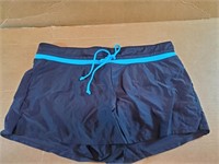 Swimsuit Shorts Bottoms, Navy and Blue, L