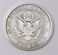 1 OZ SILVER ARMY ROUND