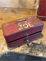 Vintage red toolbox