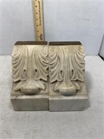 Carved Marble Bookends architectural