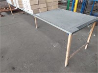 Steel Plate Top Set Down Bench Approx 3m x 900mm