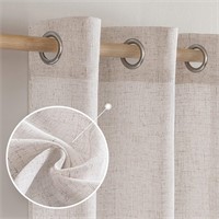 White Linen Curtains 84 2pk