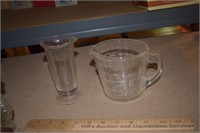 Two Old Glass Measuring Cups