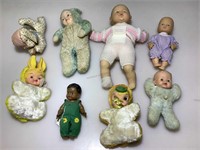 Vintage baby dolls. Some mask face plush and