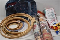 Embroidery Hoops, Kraft-Tex Paper, Fabric Squares