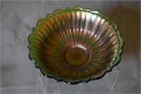 Fenton Carnival Glass "Strippled Rays" Bowl