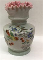 Blown Glass Hand Decorated Vase