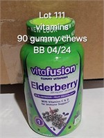 BB 4/24 Vitamins Elderberry VITAFUSION PK/90