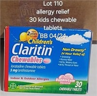 BB 4/24 Children Allergy Relieft CLARITIN PK/30