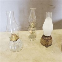 3-13"H Oil Lamps