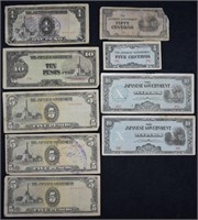 WWII Japanese Inavasion Money; World Banknotes