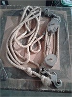 Old rope hoist
