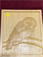 WOOD CARVING OF OWL