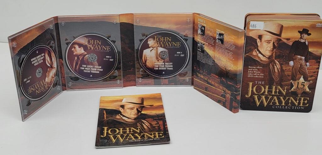 15 John Wayne Western Movies in Tin Box