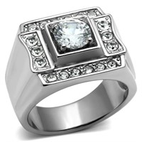 Round 1.37ct White Sapphire Vintage Style Ring