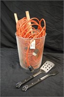 Garbage Can W/ Extension Cords