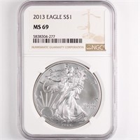 2013 Silver Eagle NGC MS69